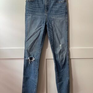 Madewell curvy high rise skinny Blue Jeans with Natural Fading , 26